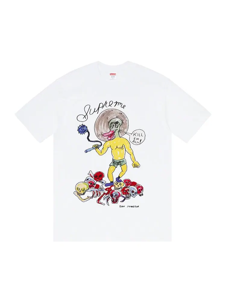 Футболка Supreme x Daniel Johnston Kill Em All Tee — изображение 1 из 1, белый
