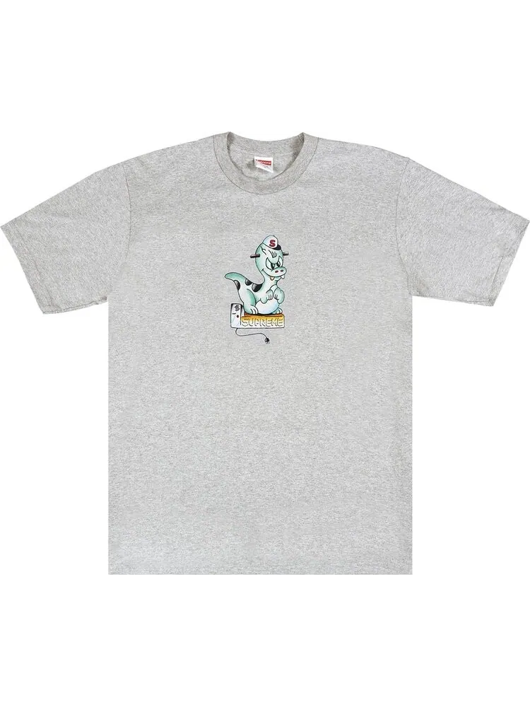 Футболка Supreme Dinosaur Tee 'Heather Grey' — изображение 1 из 1, серый