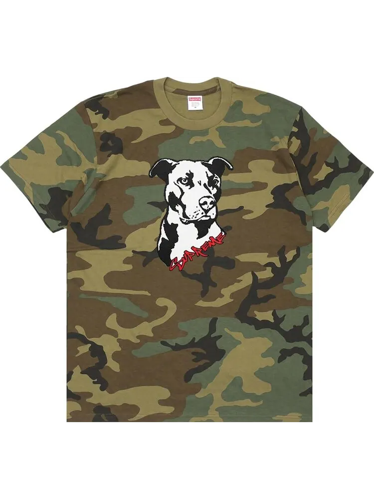 Футболка Supreme Pitbull Tee 'Woodland Camo' — изображение 1 из 1, мульти