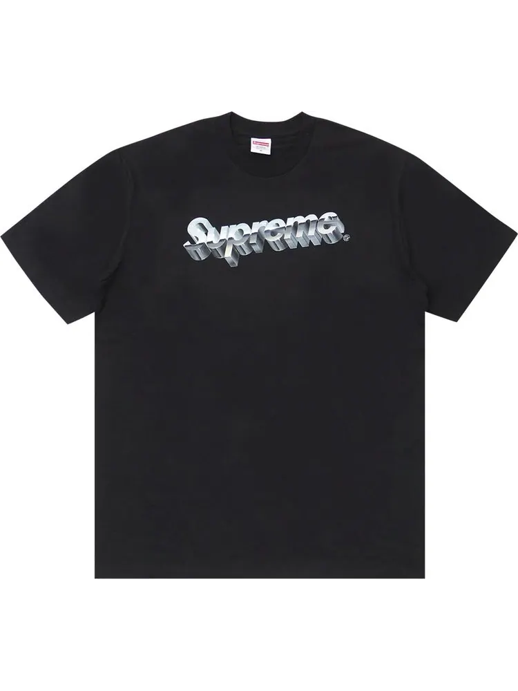 Футболка Supreme Chrome Logo Tee 'Black' — изображение 1 из 1, черный