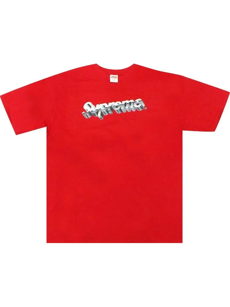 Футболка Supreme Chrome Logo Tee 'Red' — изображение 1 из 1, красный