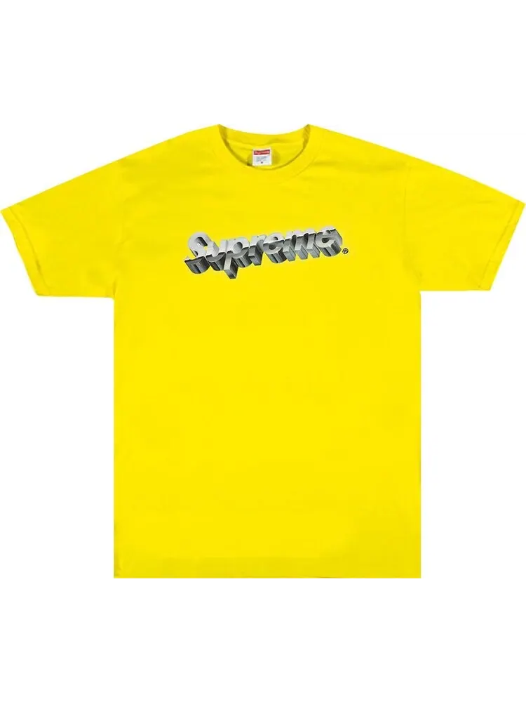 Футболка Supreme Chrome Logo Tee 'Yellow' — изображение 1 из 1, желтый