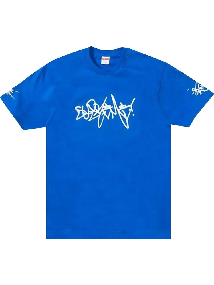 Футболка Supreme Rammellzee Tag Tee 'Royal' — изображение 1 из 1, синий