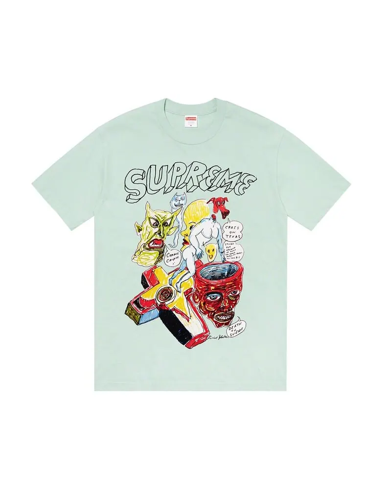Футболка Supreme x Daniel Johnston Tee Light Teal — изображение 1 из 1, зеленый