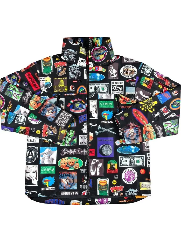 Куртка Supreme GORE-TEX Stickers Shell Jacket 'Black' — изображение 1 из 2, черный