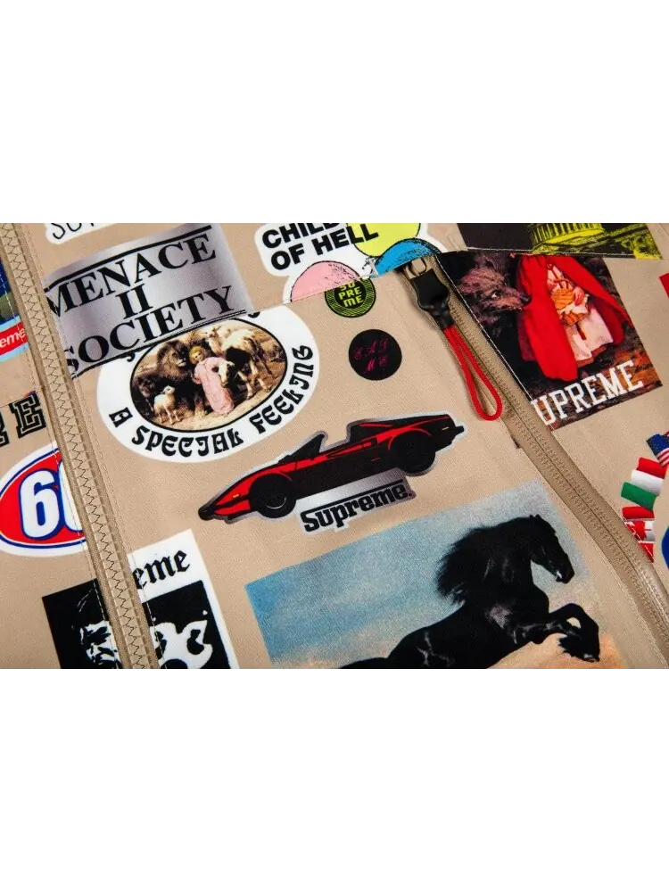 Куртка Supreme GORE-TEX Stickers Shell Jacket 'Tan' — изображение 2 из 2, загар