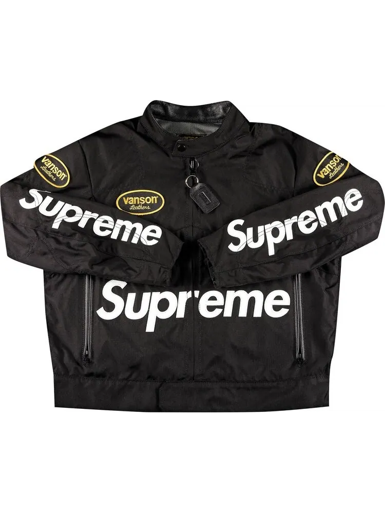 Куртка Supreme x Vanson Leathers Cordura Jacket 'Black' — изображение 1 из 3, черный