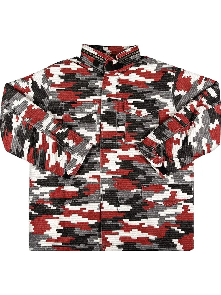 Куртка Supreme Logo Camo M-65 Jacket 'Red' — изображение 1 из 2, красный