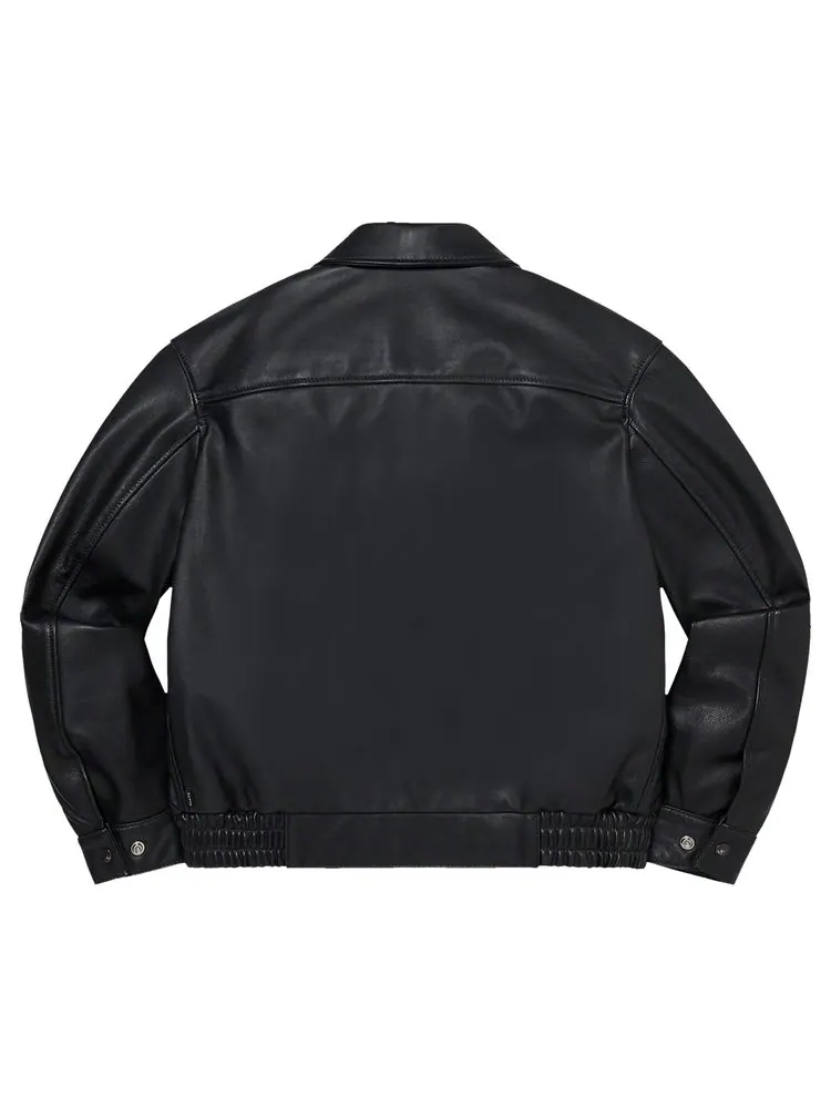 Куртка Supreme x Schott Leather Work Jacket 'Black' — изображение 2 из 2, черный