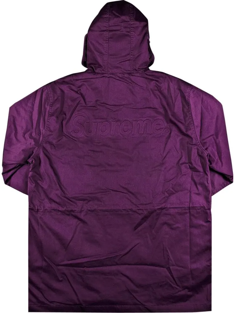 Парка Supreme Hooded Facemask Parka Dark Purple — изображение 2 из 3, фиолетовый