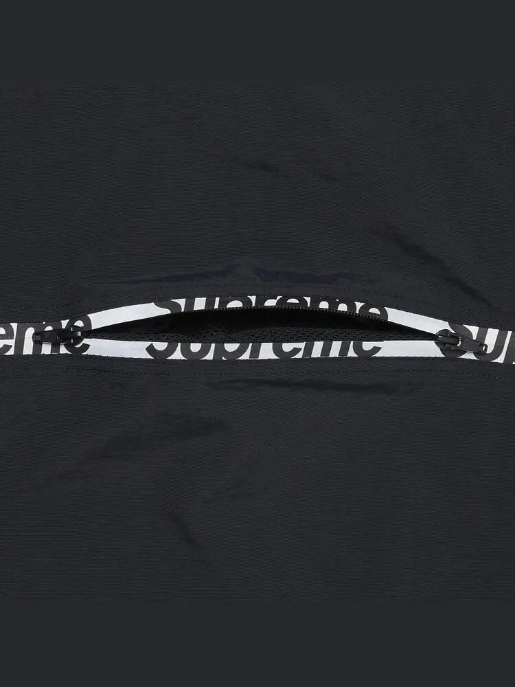 Куртка Supreme Reflective Zip Hooded Jacket 'Black' — изображение 3 из 3, черный