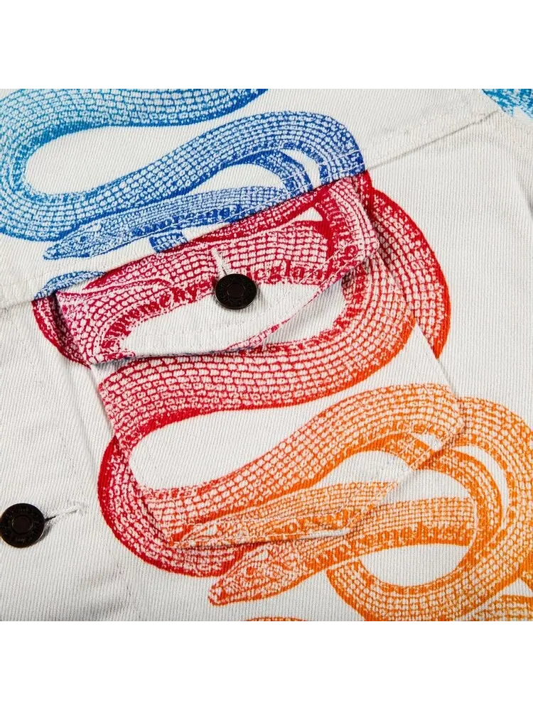 Куртка Supreme x Hysteric Glamour Snake Denim Trucker Jacket 'White' — изображение 2 из 2, белый