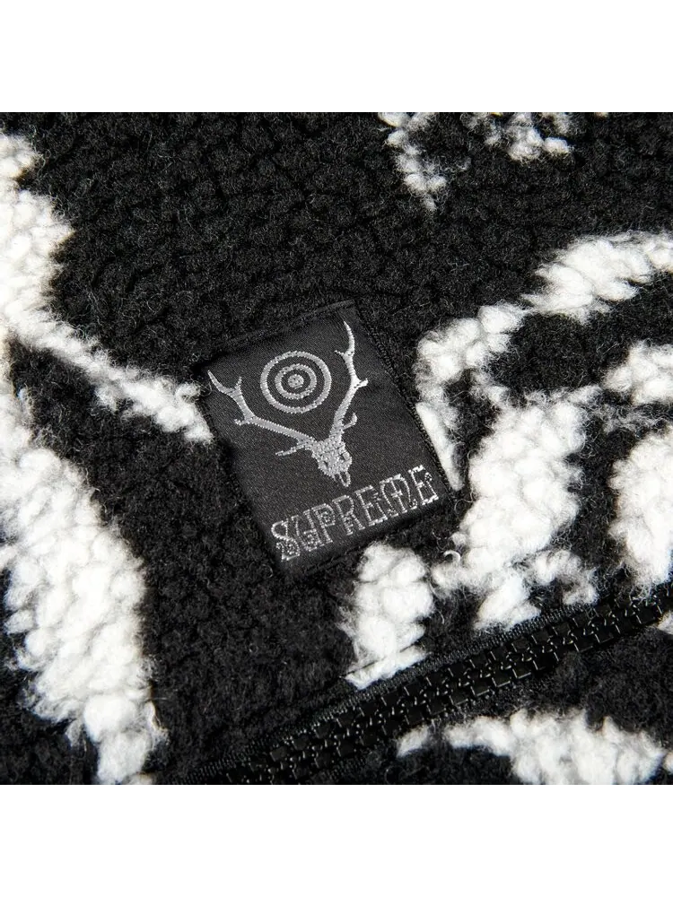 Куртка Supreme x SOUTH2 WEST8 Fleece Jacket 'Black' — изображение 2 из 2, черный