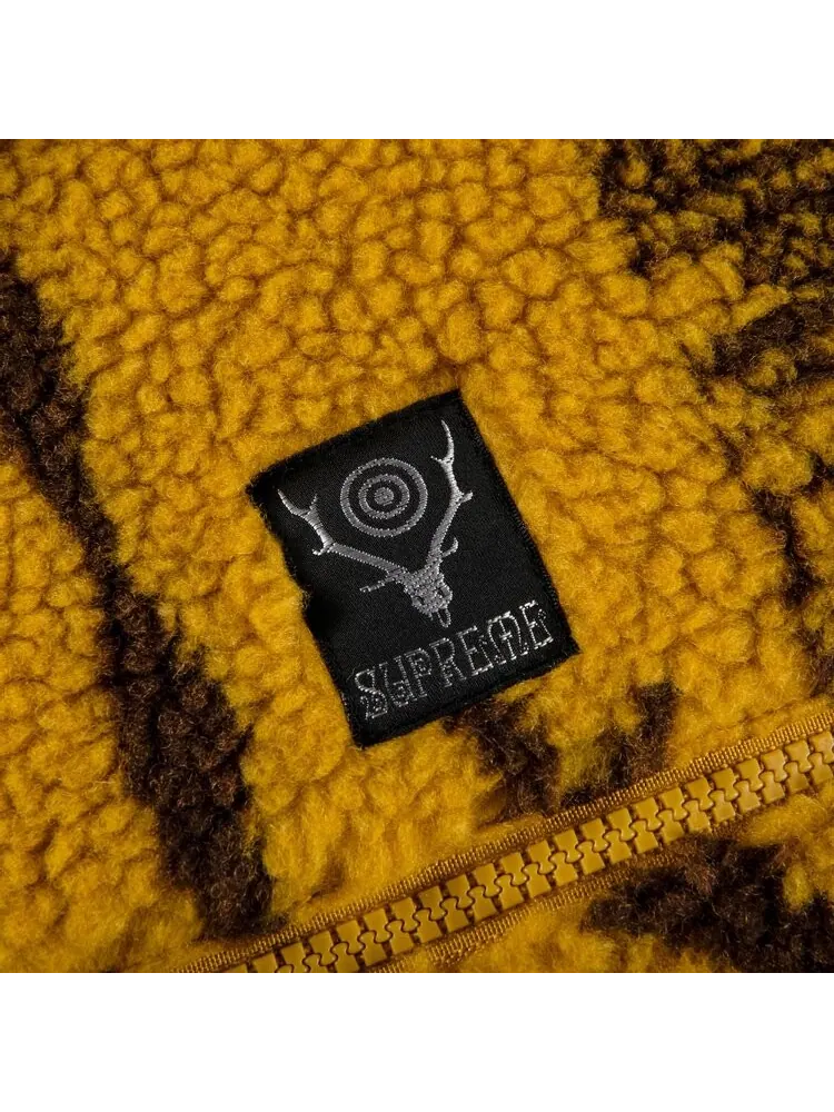 Куртка Supreme x SOUTH2 WEST8 Fleece Jacket 'Mustard' — изображение 2 из 2, желтый