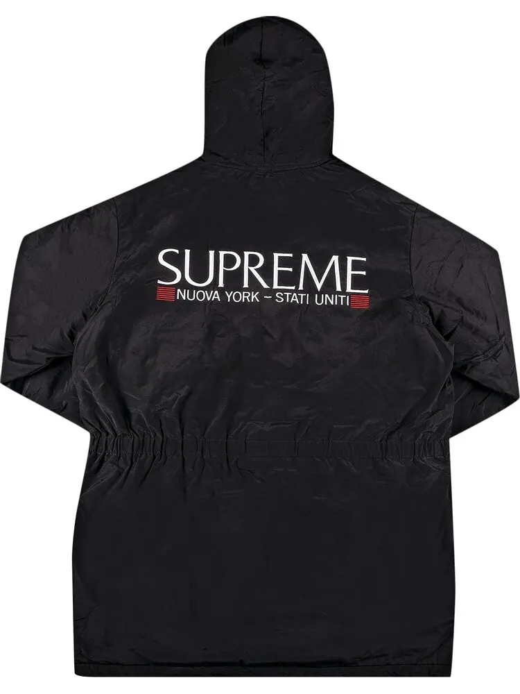 Парка Supreme x Polartec Lined Sidline Parka 'Black' — изображение 2 из 3, черный