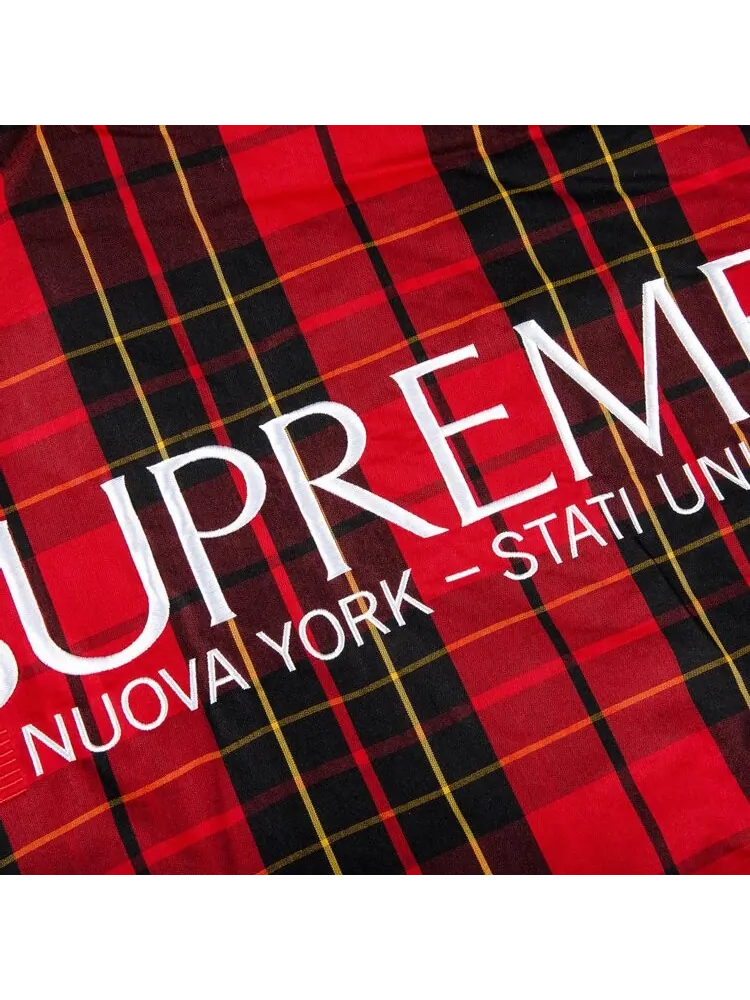Парка Supreme x Polartec Lined Sidline Parka 'Tartan' — изображение 3 из 3, красный