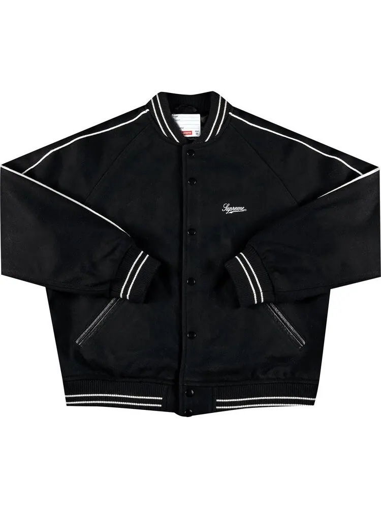Куртка Supreme x Jamie Reid It's All Bollocks Varsity Jacket 'Black' — изображение 1 из 3, черный