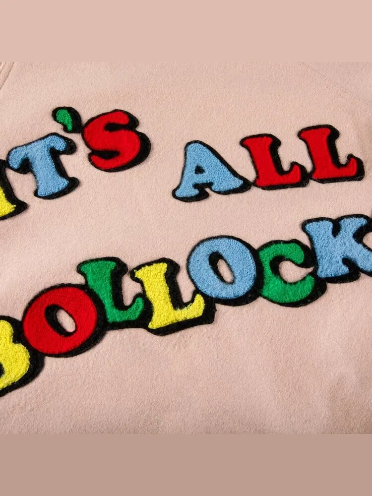 Куртка Supreme x Jamie Reid Its All Bollocks Varsity Jacket Dusty Pink — изображение 3 из 3, розовый