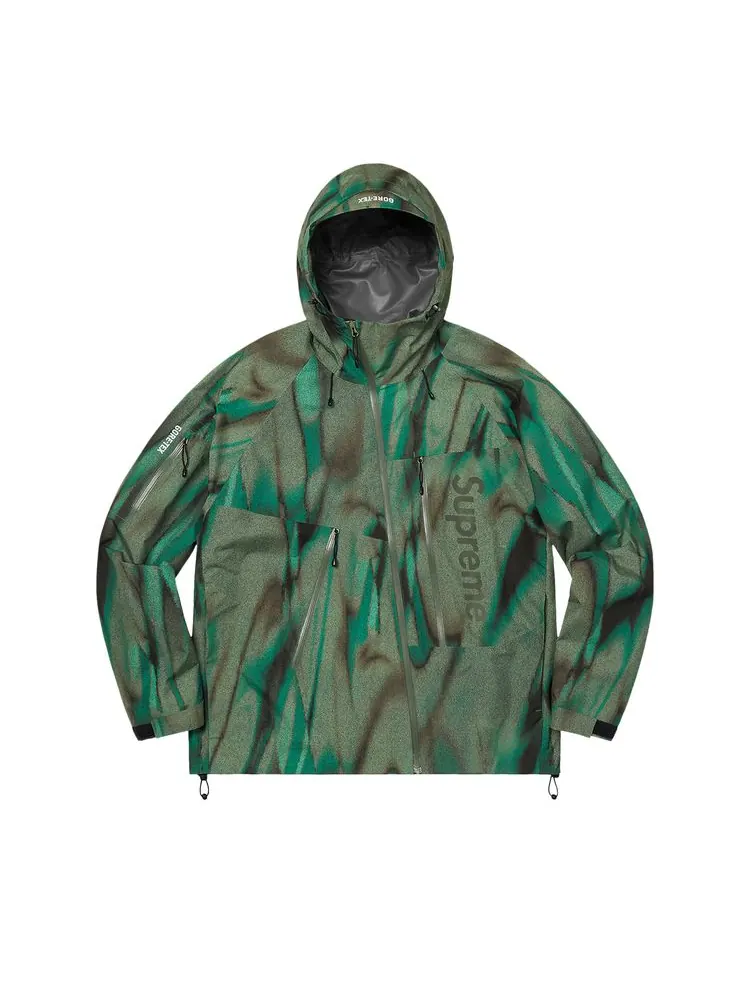 Куртка Supreme GORE-TEX Paclite Shell Jacket 'Olive Swirl' — изображение 1 из 2, оливковый