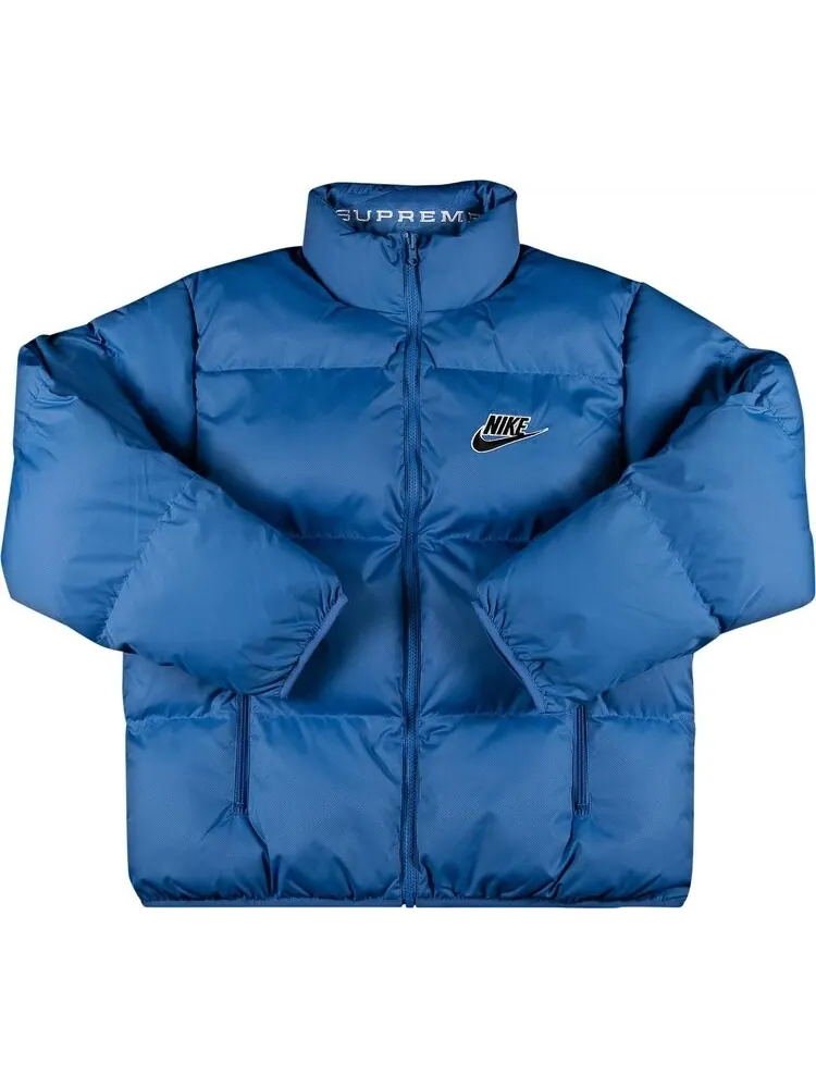 Куртка Supreme x Nike Reversible Puffy Jacket 'Blue' — изображение 1 из 3, синий