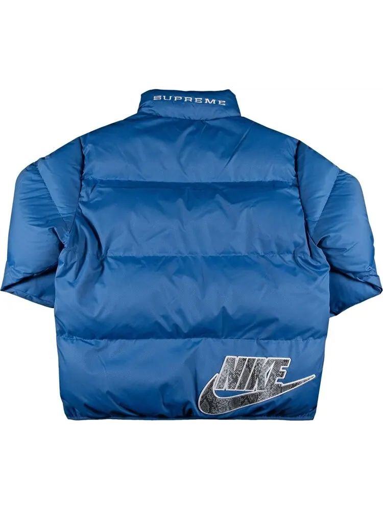 Куртка Supreme x Nike Reversible Puffy Jacket 'Blue' — изображение 2 из 3, синий
