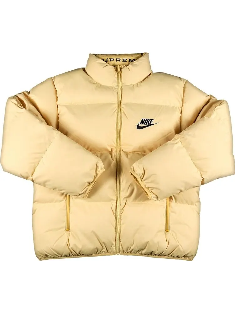 Куртка Supreme x Nike Reversible Puffy Jacket 'Pale Yellow' — изображение 1 из 3, желтый