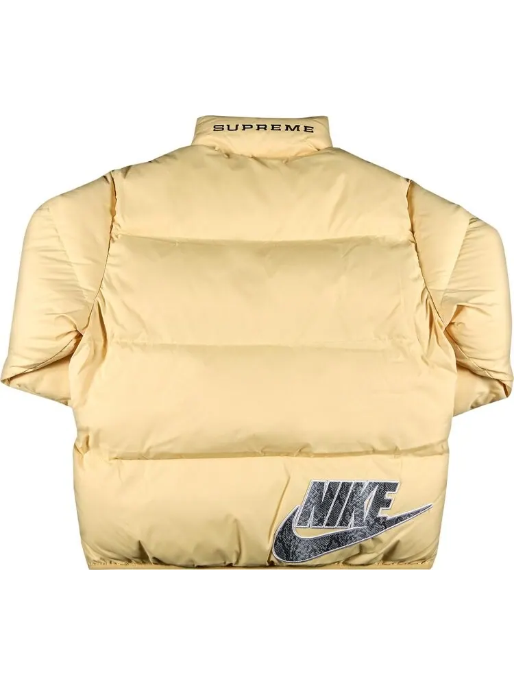 Куртка Supreme x Nike Reversible Puffy Jacket 'Pale Yellow' — изображение 2 из 3, желтый