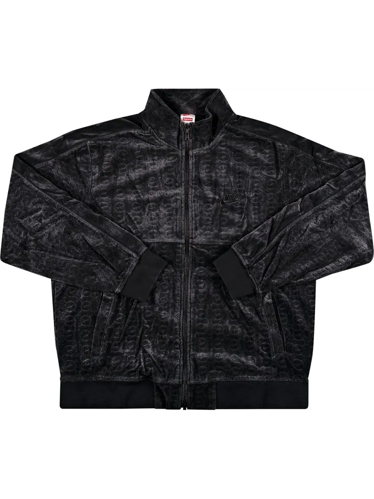 Куртка Supreme x Nike Velour Track Jacket 'Black' — изображение 1 из 2, черный