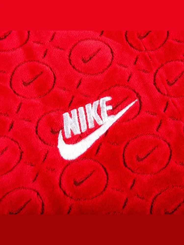 Куртка Supreme x Nike Velour Track Jacket 'Red' — изображение 2 из 2, красный
