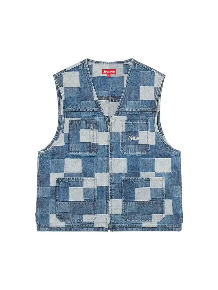 Жилет с нашивками Supreme — изображение 1 из 2, синий