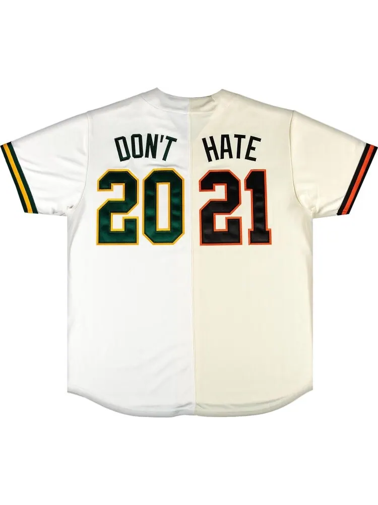 Футболка Supreme Don't Hate Baseball Jersey 'Natural' — изображение 2 из 3, белый