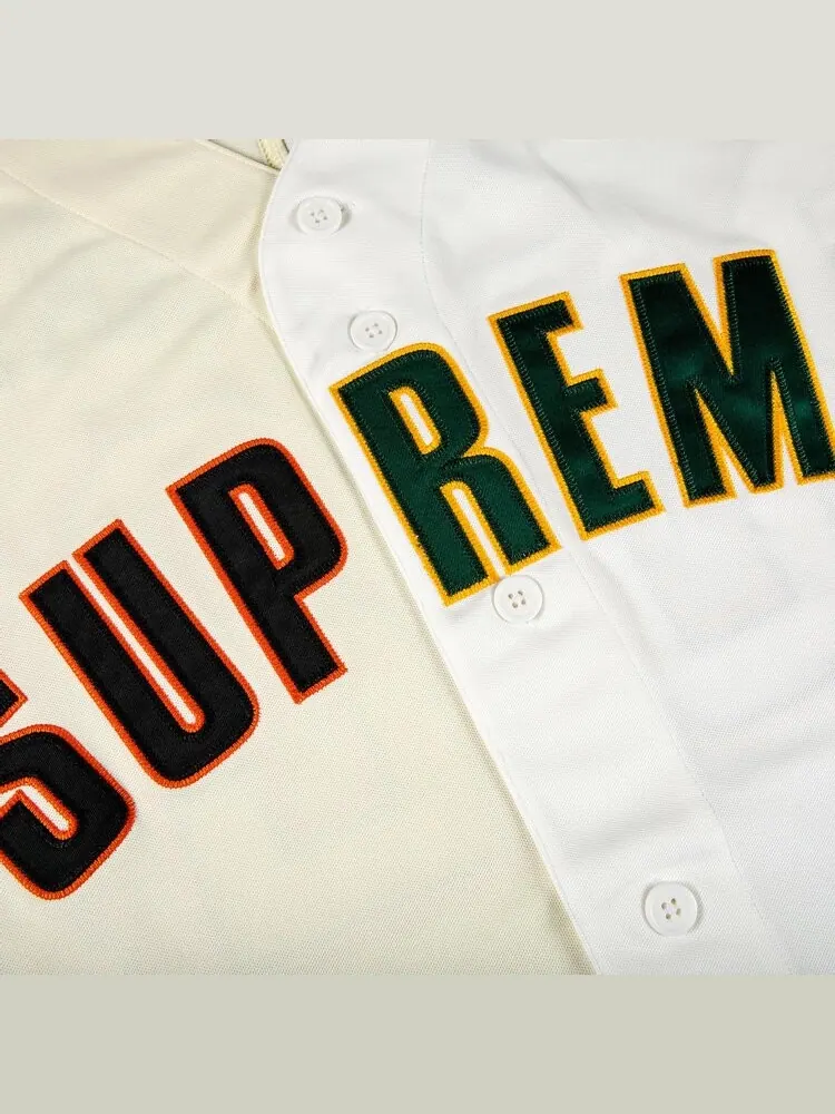 Футболка Supreme Don't Hate Baseball Jersey 'Natural' — изображение 3 из 3, белый