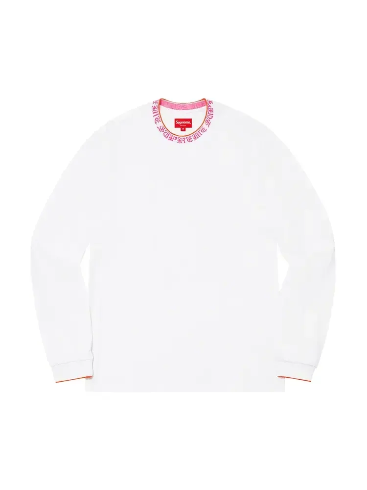 Футболка с длинными рукавами Supreme Old English Collar Logo — изображение 1 из 1, белый