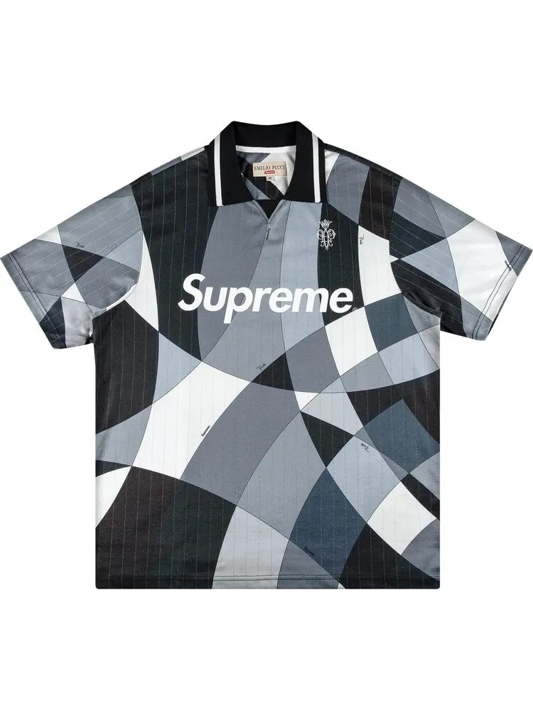 Футболка Supreme x Emilio Pucci Soccer Jersey 'Black' — изображение 1 из 2, черный