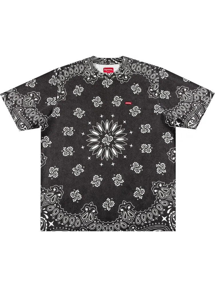 Футболка Supreme Small Box Tee 'Black Bandana' — изображение 1 из 2, черный