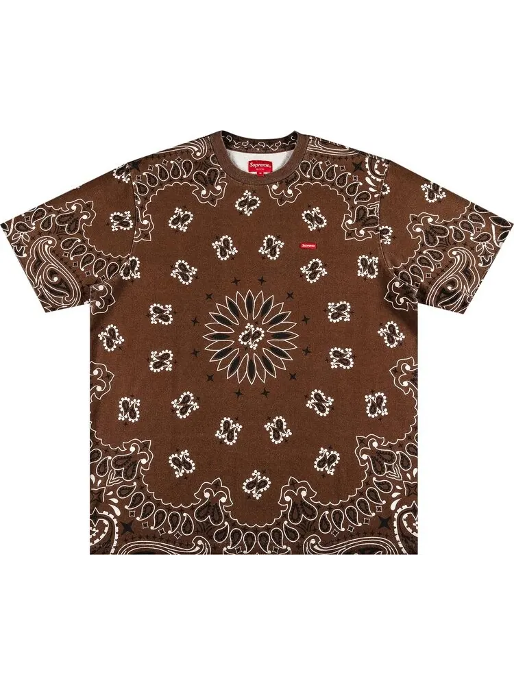 Футболка Supreme Small Box Tee 'Brown Bandana' — изображение 1 из 2, коричневый