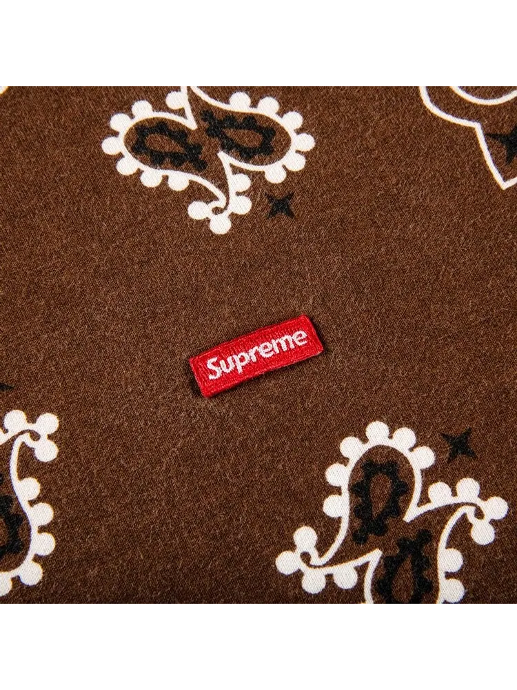 Футболка Supreme Small Box Tee 'Brown Bandana' — изображение 2 из 2, коричневый