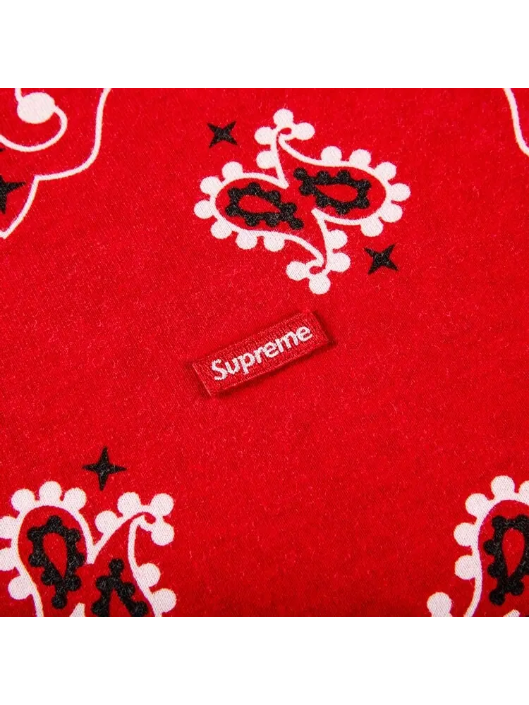 Футболка Supreme Small Box Tee 'Red Bandana' — изображение 2 из 2, красный