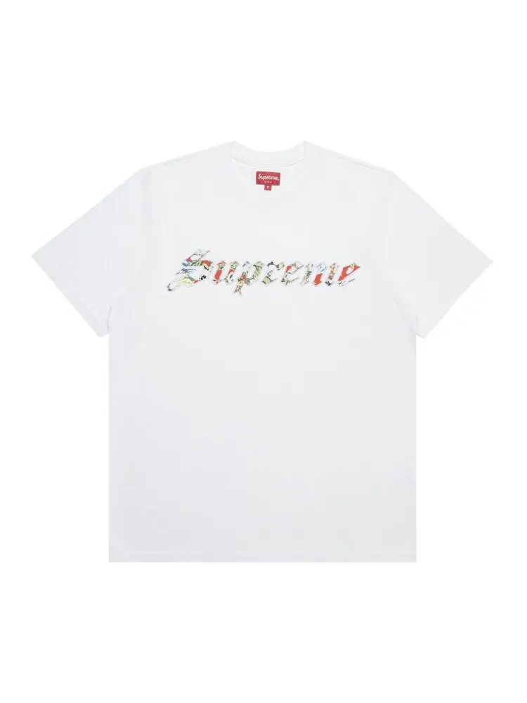 Футболка Supreme Floral Appliqué Short-Sleeve Top 'White' — изображение 1 из 3, белый