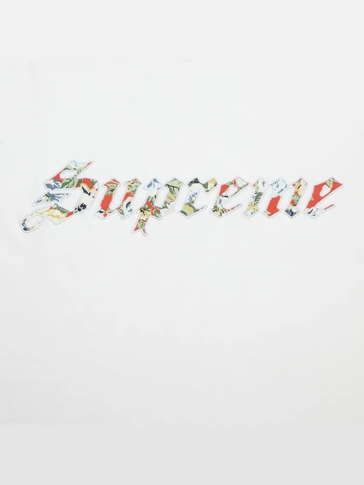Футболка Supreme Floral Appliqué Short-Sleeve Top 'White' — изображение 3 из 3, белый