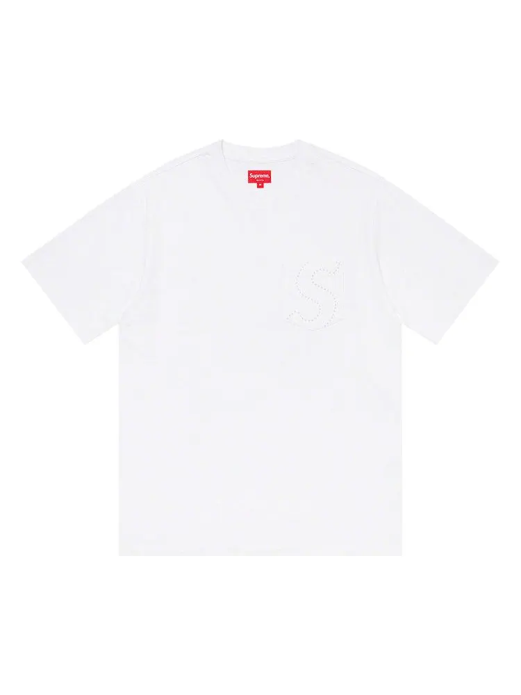 Футболка Supreme Laser Cut S Logo Pocket Tee — изображение 1 из 1, белый
