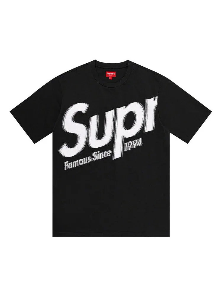 Топ Supreme Intarsia Spellout Short-Sleeve Top — изображение 1 из 1, черный