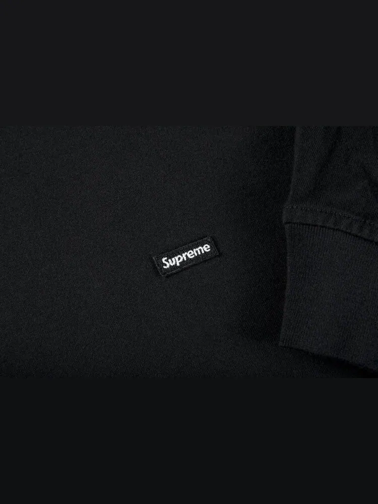 Лонгслив Supreme Small Box Long-Sleeve Tee 'Black' — изображение 2 из 2, черный