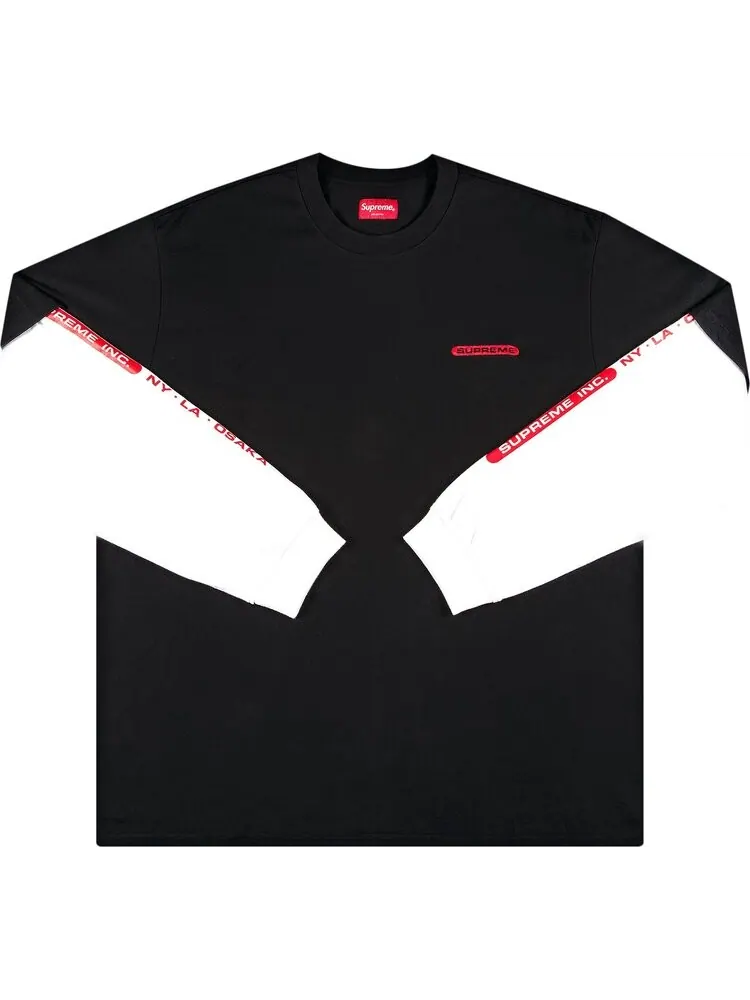 Лонгслив Supreme Inc. Paneled Long-Sleeve Top 'Black' — изображение 1 из 2, черный