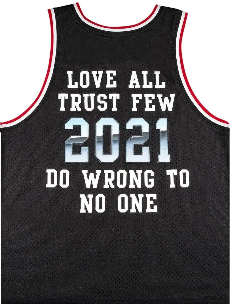 Футболка Supreme x Mitchell And Ness Basketball Jersey 'Black' — изображение 2 из 3, черный
