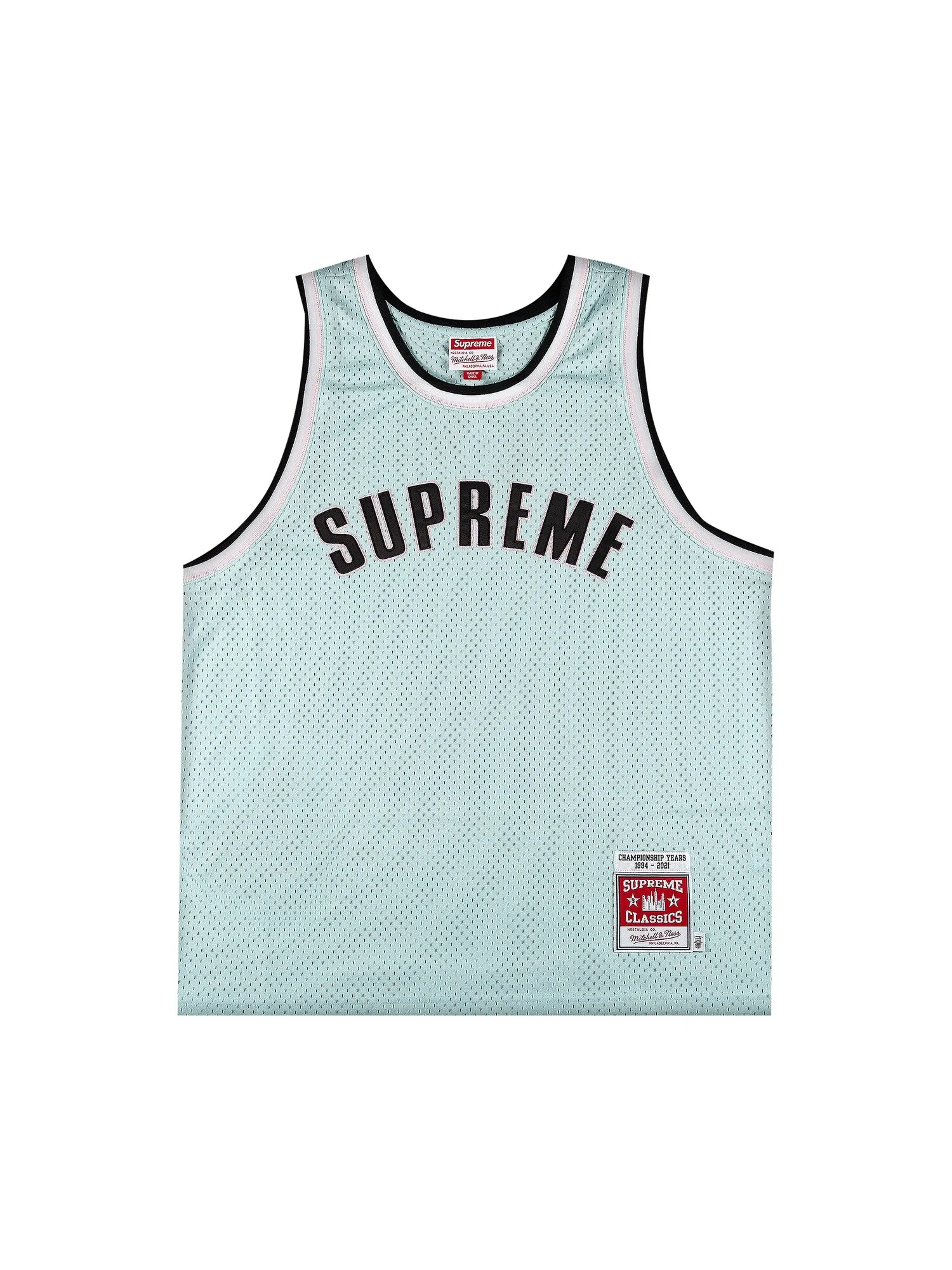 Баскетбольная майка Supreme x Mitchell And Ness — изображение 1 из 3, светло-голубая