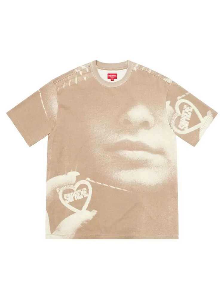 Топ Supreme Kim Necklace Short-Sleeve Top Tan — изображение 1 из 1, бежевый
