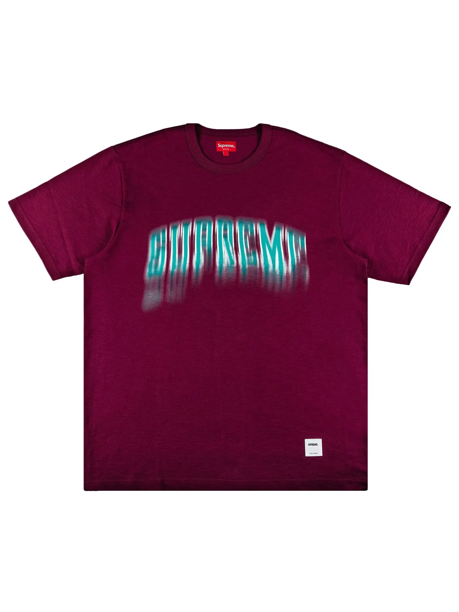 Топ с короткими рукавами Supreme Blurred Arc, цвет Сливовый — изображение 1 из 2