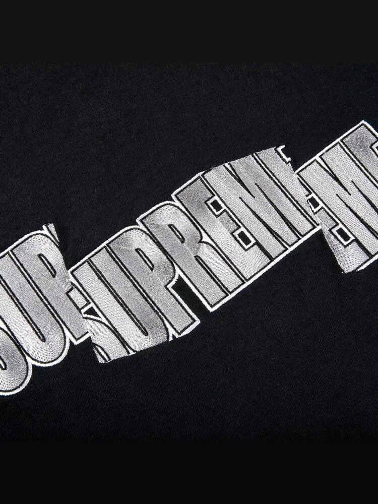 Футболка Supreme Cut Logo Short-Sleeve Top 'Black' — изображение 2 из 2, черный