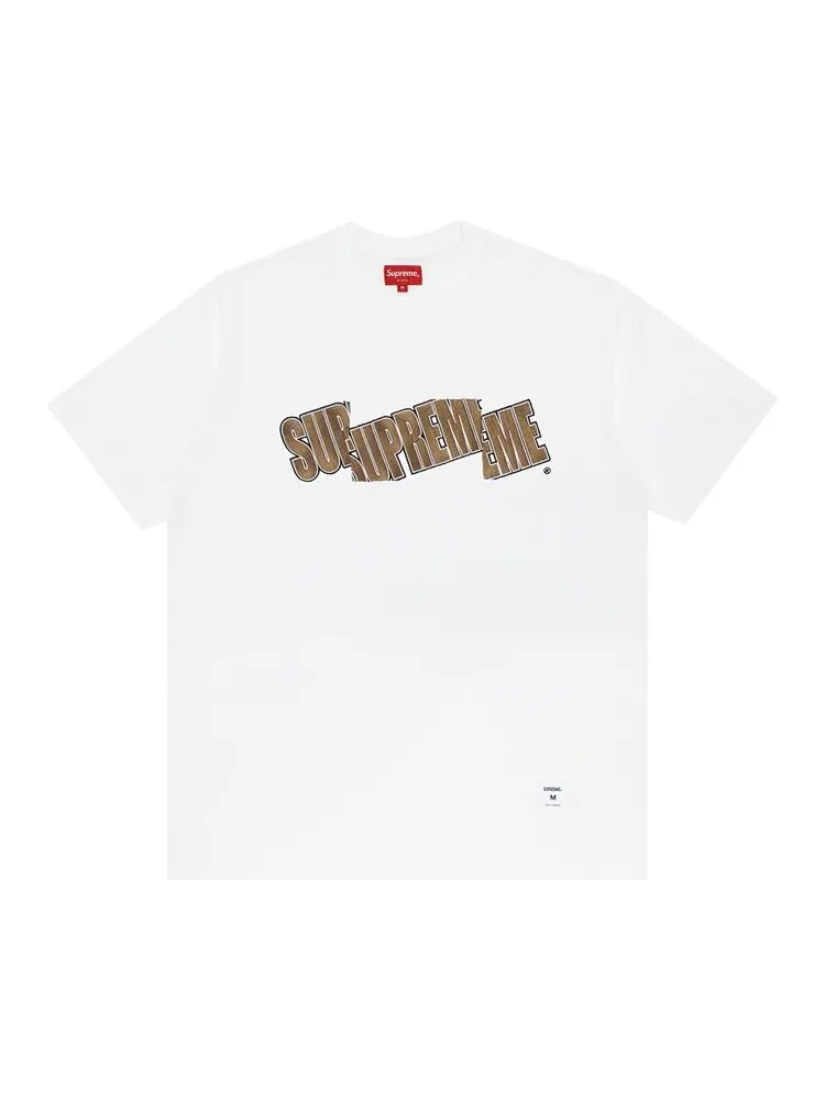 Футболка Supreme Cut Logo Short-Sleeve Top 'White' — изображение 1 из 1, белый